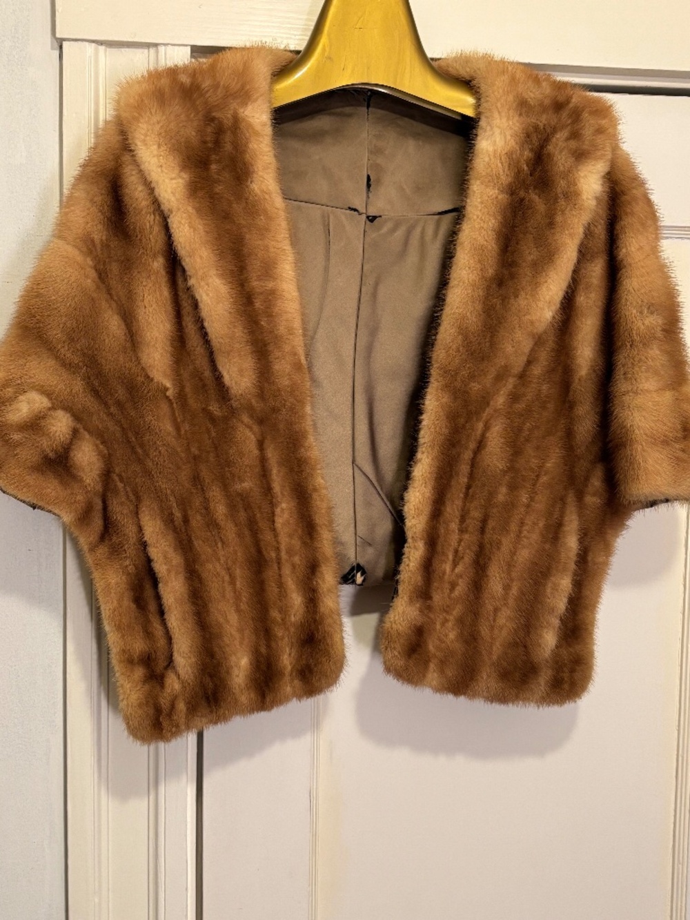 Rare Vintage Mink Fur Stole Cape